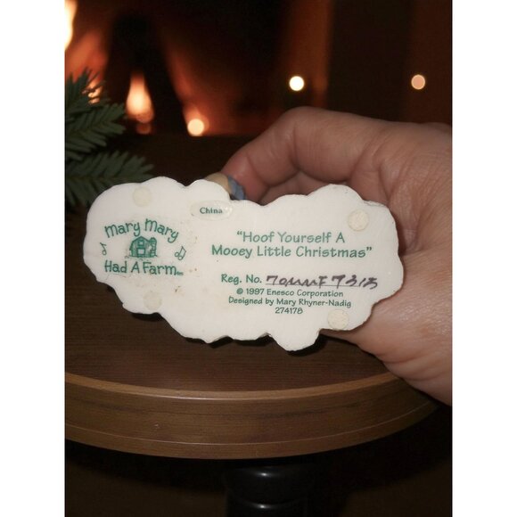 Mary's Moo Moos by Enesco—Mary Rhyner-Nadig "Hoof Yourself A Mooey Little Christ - Picture 3 of 9